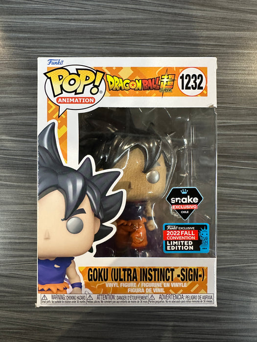 Funko POP! Animation: Dragonball Z - Goku [Ultra Instinct -Sign-] (Snake Exclusive)(2022 Fall Convention)(Damaged Box) #1232