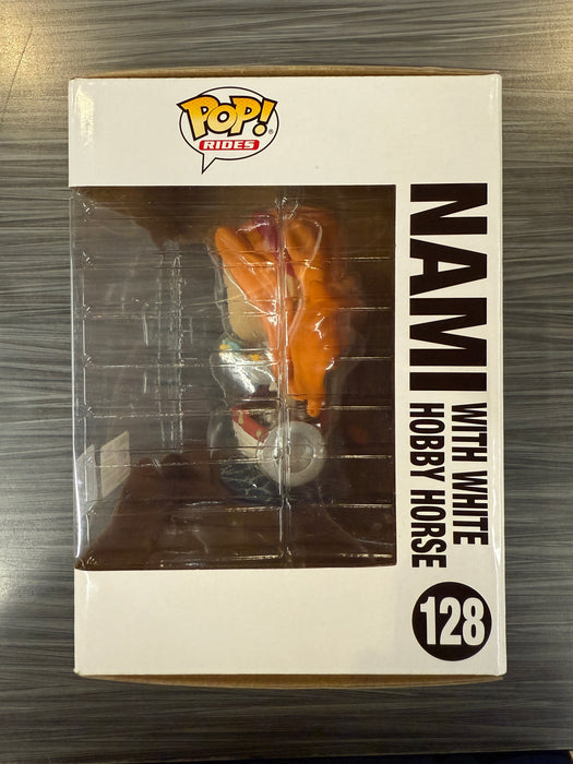 Funko POP Rides! One Piece: Nami with White Hobby Horse (2025 WonderCon)(Damaged Box) #128