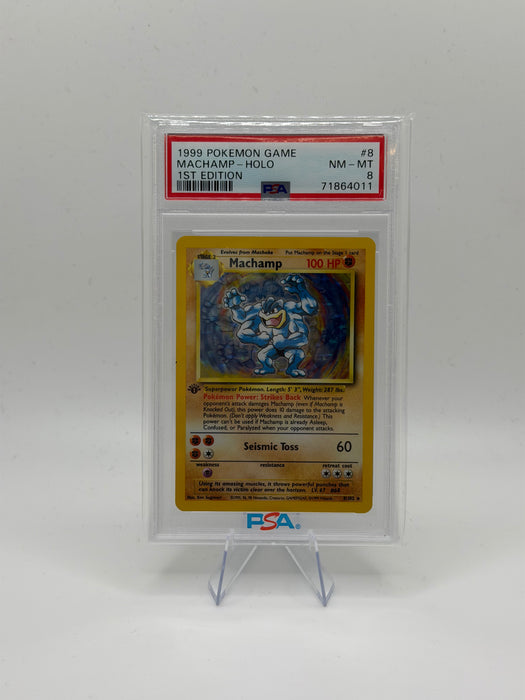 1999 POKEMON GAME Machamp [Holo] #8 1st Edition [NM-MT PSA 8]