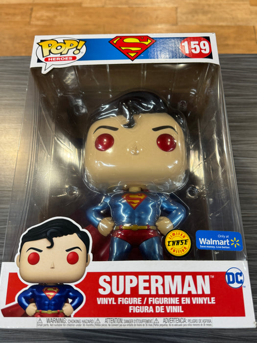 Funko POP! Heroes: DC Superman - Superman (Walmart)(CHASE)[10 Inch](Damaged Box)  #159