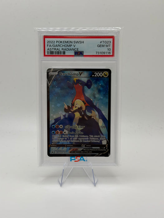 2022 POKEMON SWSH Garchomp V #TG23 Astral Radiance [GEM MT PSA 10]