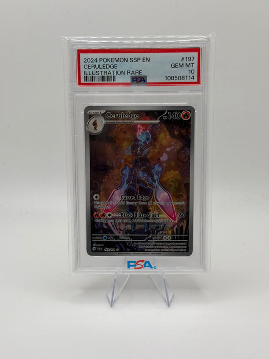 2024 POKEMON SSP EN Ceruledge #197 Illustration Rare [GEM MT PSA 10]