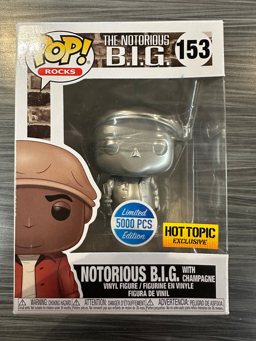 Funko POP! Rocks: The Notorious B.I.G. - Notorious B.I.G. w/ Champagne (Hot Topic)(5000 PCS)(Damaged Box) [C] #153