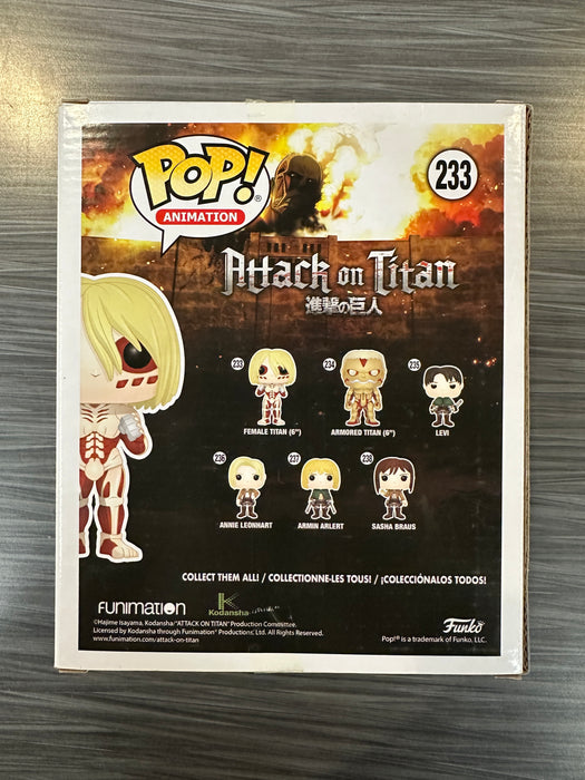 Funko POP! Animation: Attack on Titan - Female Titan (Signed/Lauren Landa/PSA)(OG Collectibles)(Damaged Box) #233