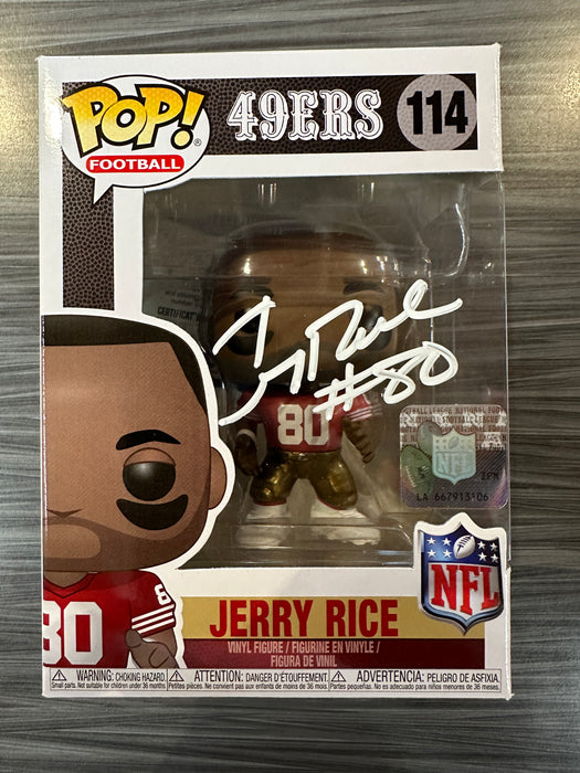 Funko POP! Football: 49ers - Jerry Rice (Signed/Jerry Rice/Beckett) #114
