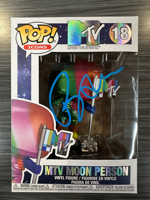 Funko POP! Icons: MTV - MTV Moon Person [Rainbow](Signed/Bam Margera/Beckett)(Damaged Box) #18