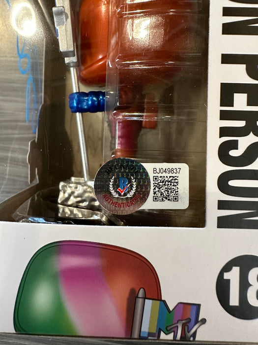 Funko POP! Icons: MTV - MTV Moon Person [Rainbow](Signed/Bam Margera/Beckett)(Damaged Box) #18