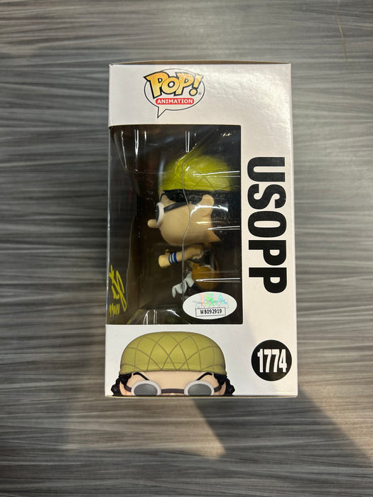 Funko POP! Animation: One Piece - Usopp [With Rubber Band](Signed/Jacob Romero/JSA) #1774