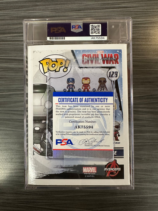 Funko POP! Marvel: Captain America Civil War - War Machine (Signed/Don Cheadle/PSA Encapsulated)[B] #128