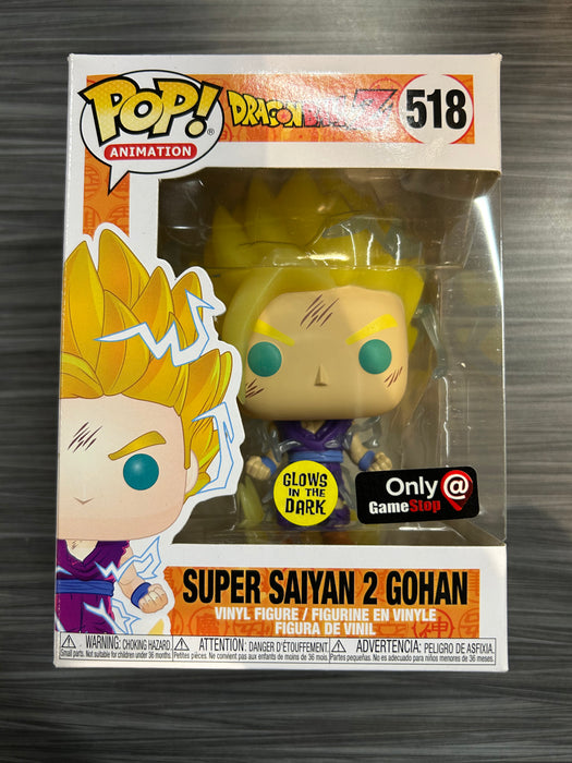Funko POP! Animation: Dragon Ball Z - Super Saiyan 2 Gohan (GiTD)(GameStop)(Damaged Box) #518
