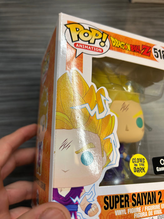 Funko POP! Animation: Dragon Ball Z - Super Saiyan 2 Gohan (GiTD)(GameStop)(Damaged Box) #518