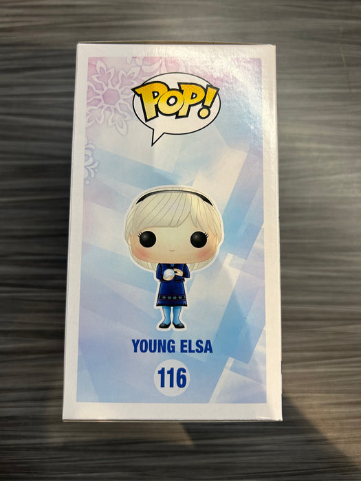 Funko POP! Disney: Frozen - Young Elsa (Signed/Eva Bella/7 BAP 150 PCS/JSA)(Damaged Box) #116