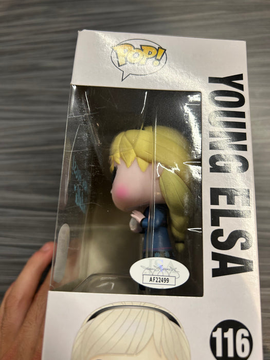 Funko POP! Disney: Frozen - Young Elsa (Signed/Eva Bella/7 BAP 150 PCS/JSA)(Damaged Box) #116