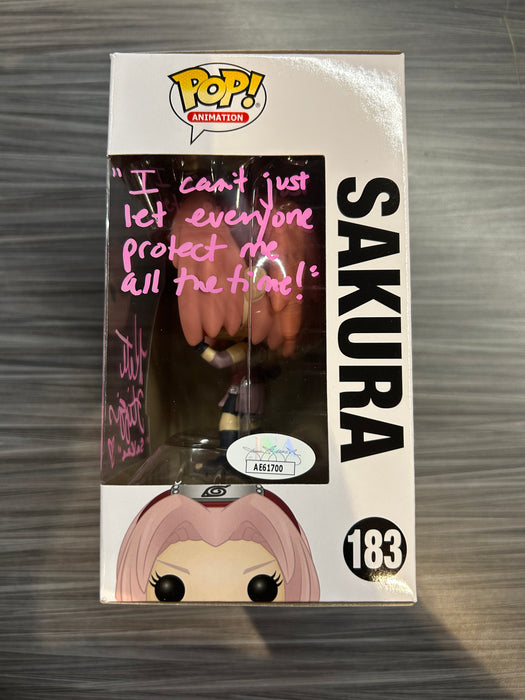 Funko POP! Animation: Naruto Shippuden - Sakura (Signed/Kate Higgins/JSA)(Damaged Box) #183