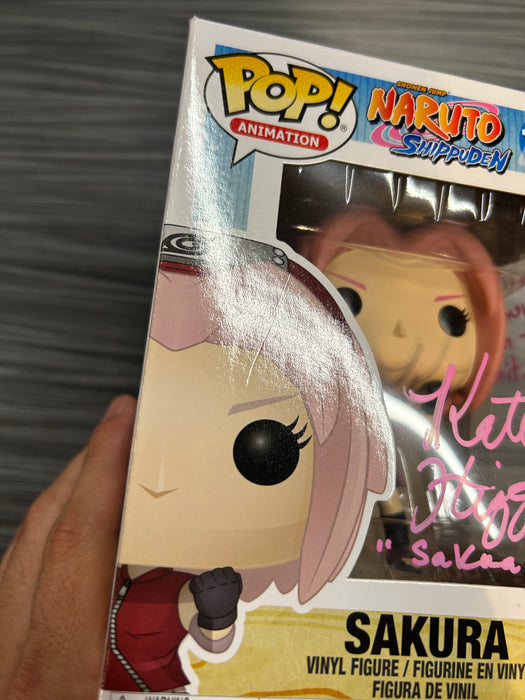 Funko POP! Animation: Naruto Shippuden - Sakura (Signed/Kate Higgins/JSA)(Damaged Box) #183