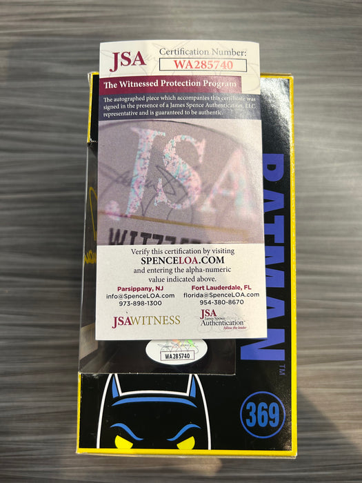 Funko POP! Batman The Animated Series: Batman (BlackLight)(Hot Topic)(Signed/Kevin Conroy/JSA)(Damaged Box) #369