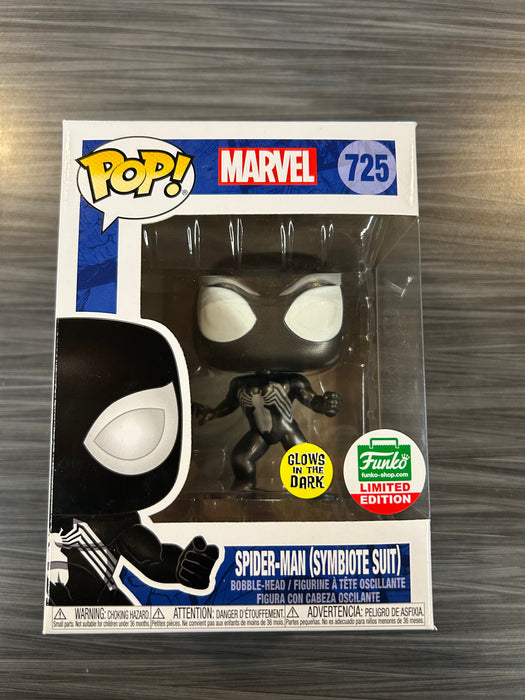 Funko POP! Marvel: Spider-Man (Symbiote Suit)(GiTD)(Funko)(Damaged Box)[A] #725