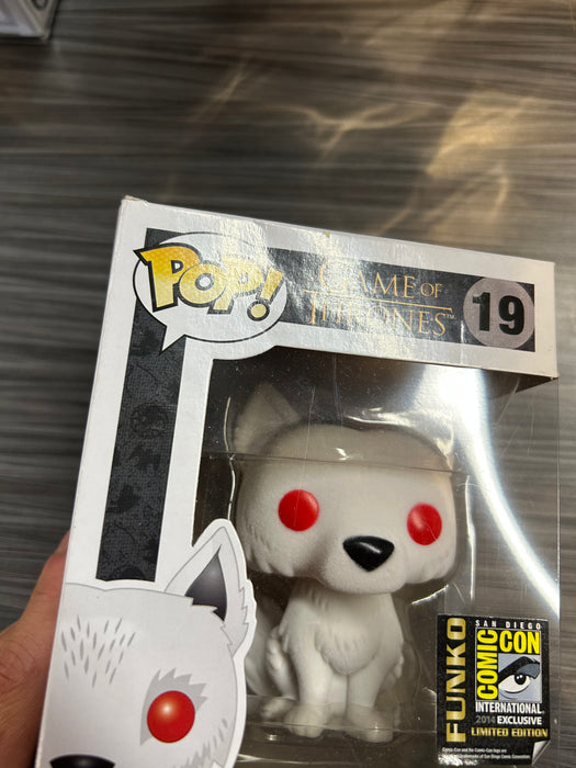 Funko POP! Game of Thrones: Ghost [Flocked](2014 SDCC)(Damaged Box)[B] #19