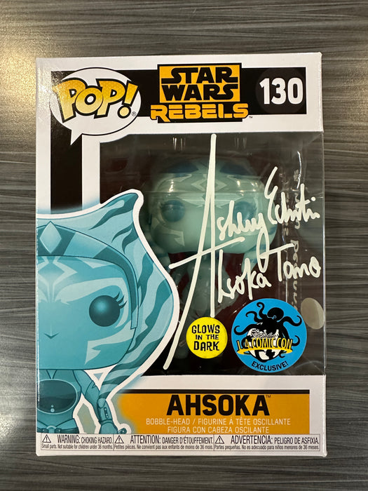 Funko POP! Star Wars Rebels: Ahsoka (GiTD)(LACC)(Signed/Ashley Eckstein/JSA) #130
