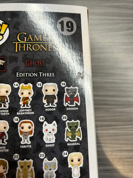Funko POP! Game of Thrones: Ghost [Flocked](2014 SDCC)(Damaged Box)[A] #19