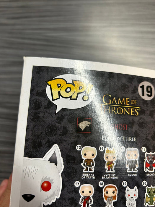 Funko POP! Game of Thrones: Ghost [Flocked](2014 SDCC)(Damaged Box)[A] #19
