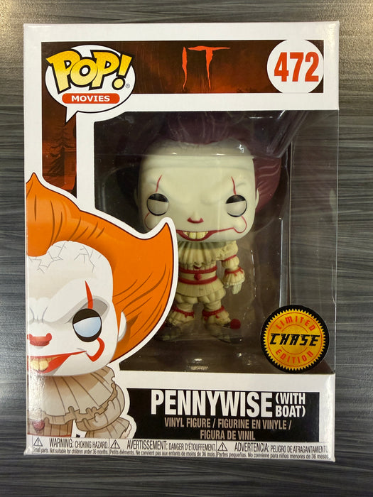 Funko POP! Movies: IT - Pennywise (With Boat)[Blue Eyes] (CHASE)(Damaged Box) #472