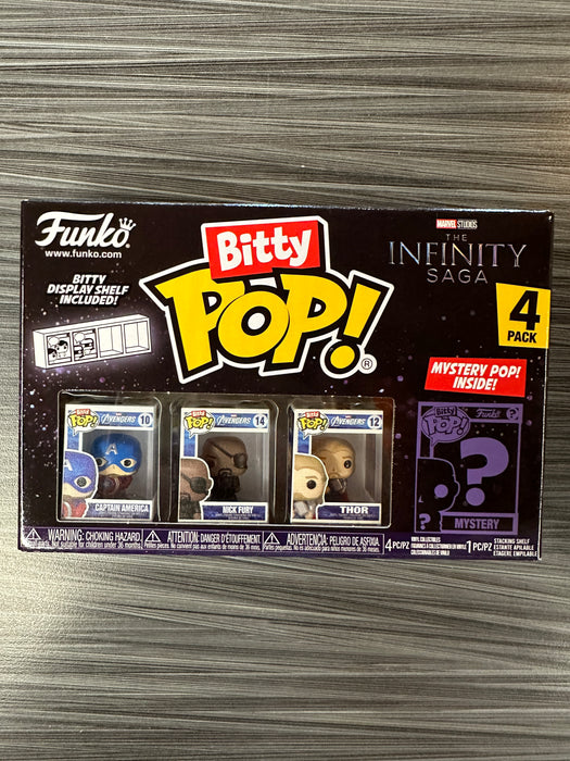 Funko Bitty POP! Marvel: Captain America/Nick Fury/Thor - Series 1 4-Pack