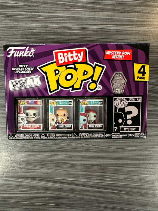Funko Bitty POP! Disney: Santa Jack Skellington/Sandy Claws/ Sally Sewing - Series 4 4-Pack
