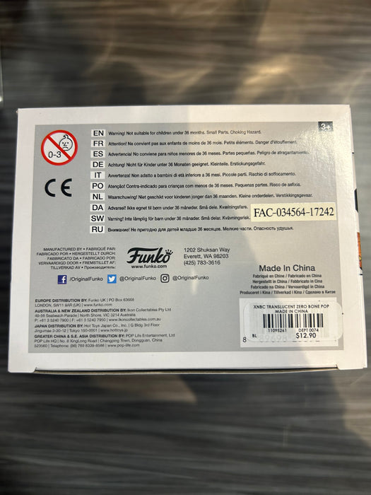 Funko POP! Disney: Zero w/ Bone (CHASE)(BoxLunch)(Damaged Box)[A] #336