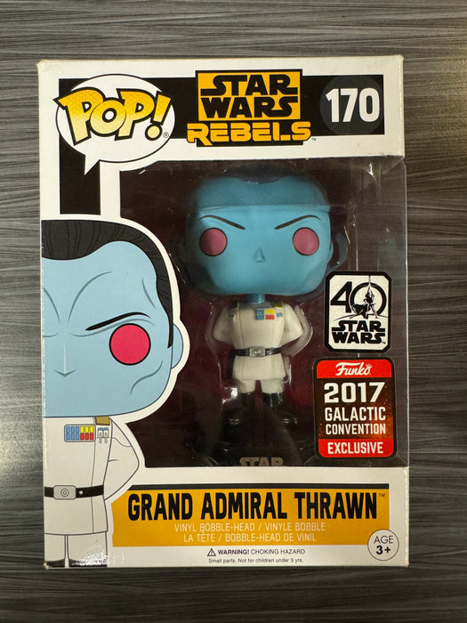 Funko POP! Star Wars Rebels: Grand Admiral Thrawn (2017 Galactic Convention)(Star Wars 40)(Damaged Box) #170
