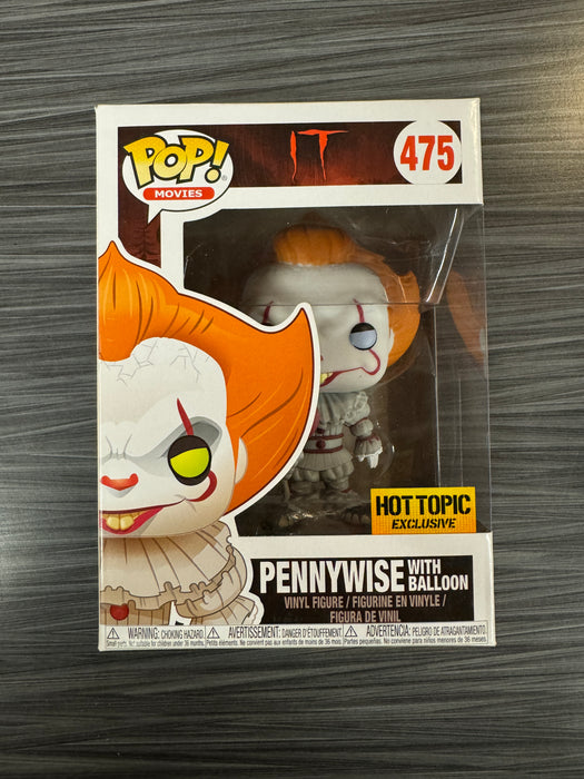 Funko POP! Movies: IT - Pennywise with Balloon [Blue Eyes](Hot Topic)(Damaged Box) #475