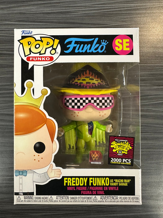 Funko POP! Funko: Freddy Funko as "Macho Man" Randy Savage [2000 PCS](Blacklight Battle) #SE