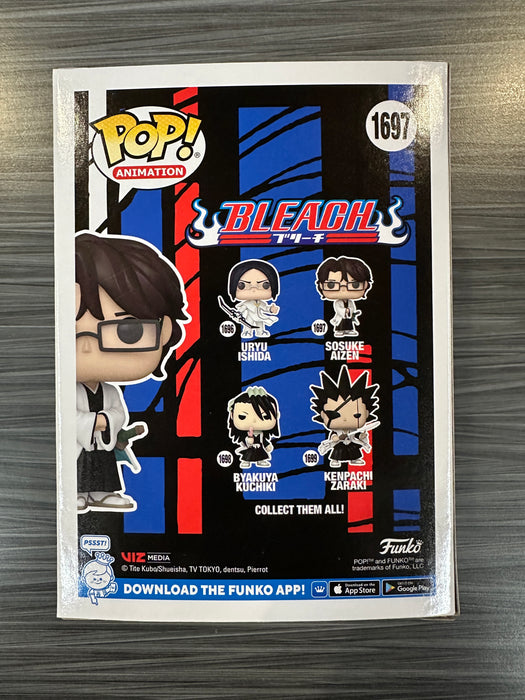 Funko POP! Animation: Bleach - Sosuke Aizen (Signed/Kyle Hebert/JSA)(Damaged Box) #1697