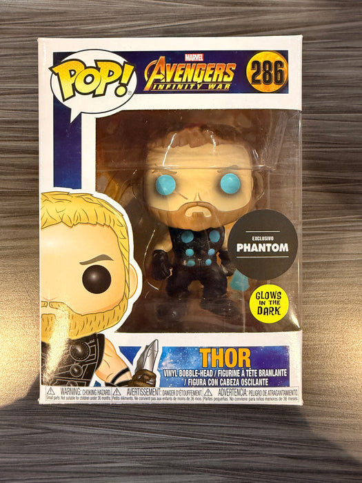 Funko POP! Marvel: Avengers Infinity War - Thor (GiTD)(Phantom)(Damaged Box) #286