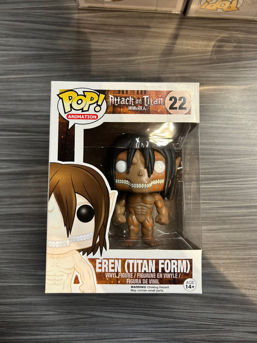 Funko POP! Animation: Attack On Titan - Eren [Titan Form][1 Language] (Hot Topic Missing Sticker)(Damaged Box) #22