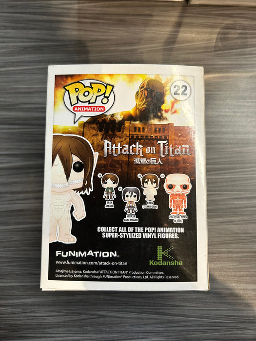 Funko POP! Animation: Attack On Titan - Eren [Titan Form][1 Language] (Hot Topic Missing Sticker)(Damaged Box) #22