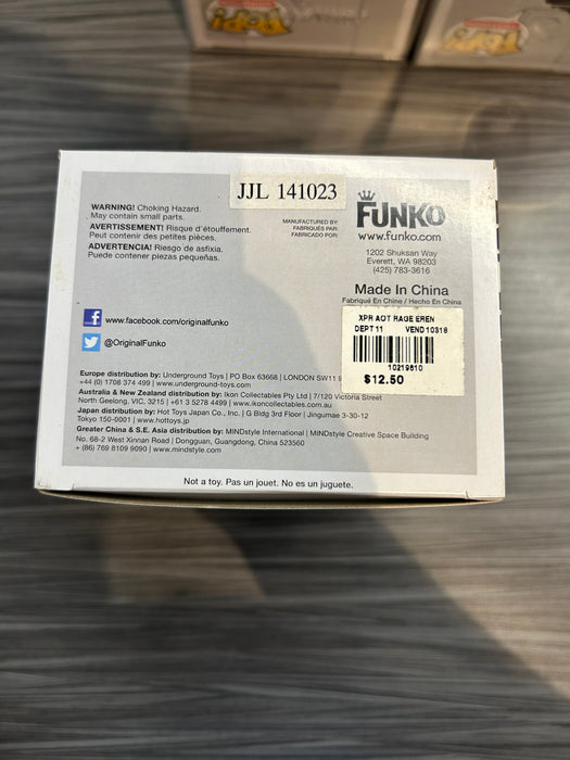Funko POP! Animation: Attack On Titan - Eren [Titan Form][1 Language] (Hot Topic Missing Sticker)(Damaged Box) #22