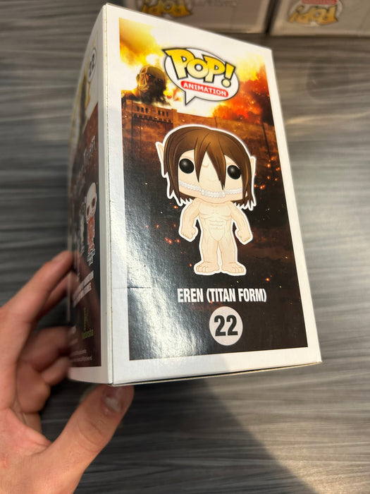 Funko POP! Animation: Attack On Titan - Eren [Titan Form][1 Language] (Hot Topic Missing Sticker)(Damaged Box) #22