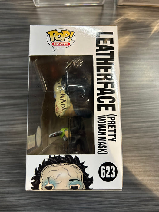 Funko POP! Movies: The Texas Chainsaw Massacre - Leatherface [Pretty Woman Mask](Hot Topic)(CHASE)(Damaged Box) #623
