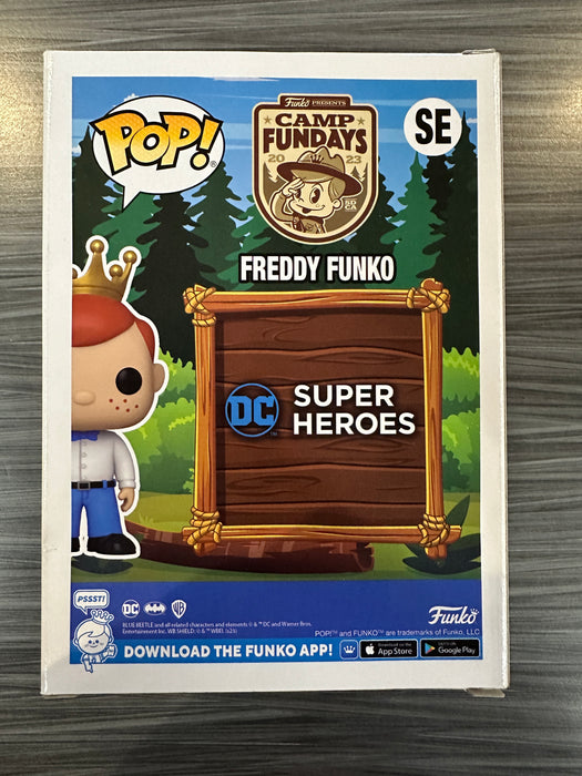 Funko POP! Camp Fundays: Freddy Funko As Blue Beetle (2023 Camp Fundays 250 PCS)(Damaged Box) #SE