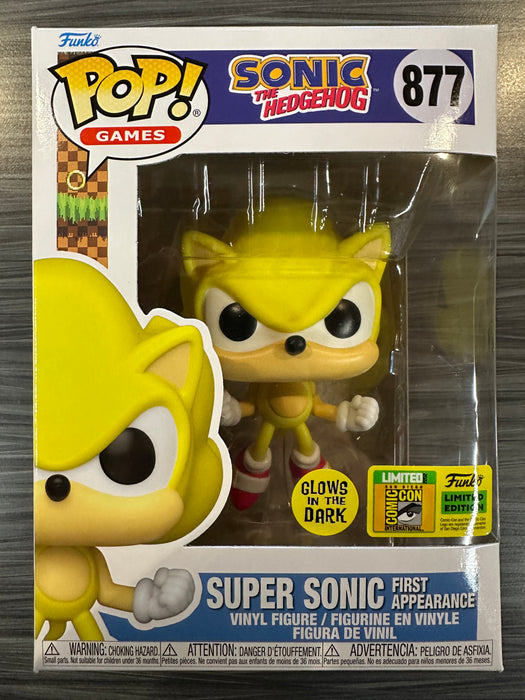 Funko POP! Games: Sonic the Hedgehog - Super Sonic [First Appearance](2022 SDCC)(GiTD)(Damaged Box)[A] #877