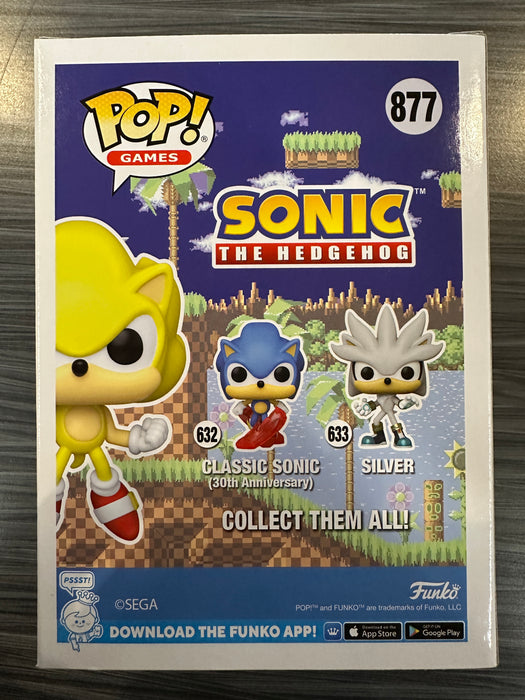 Funko POP! Games: Sonic the Hedgehog - Super Sonic [First Appearance](2022 SDCC)(GiTD)(Damaged Box)[A] #877