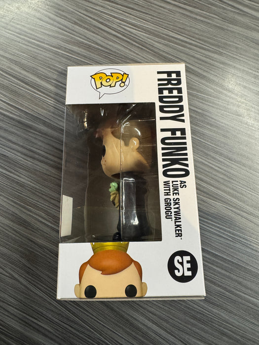 Funko POP! Camp Fundays: Freddy Funko As Luke Skywalker with Grogu (2023 Camp Fundays)(4,000 PCS)(Damaged Box) #SE
