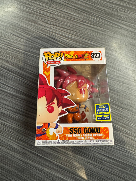 Funko POP! Animation: Dragonball Super - SSG Goku (2020 Summer Convention)(Damaged Box) #827