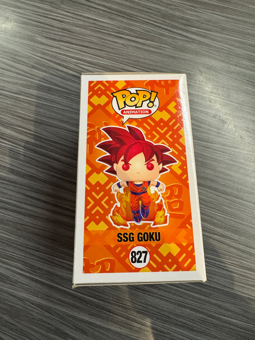 Funko POP! Animation: Dragonball Super - SSG Goku (2020 Summer Convention)(Damaged Box) #827