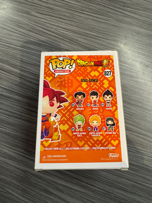 Funko POP! Animation: Dragonball Super - SSG Goku (2020 Summer Convention)(Damaged Box) #827