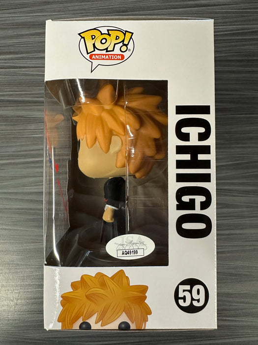 Funko POP! Animation: Bleach - Ichigo (Signed/Johnny Yong Bosch/JSA)(Damaged Box) #59