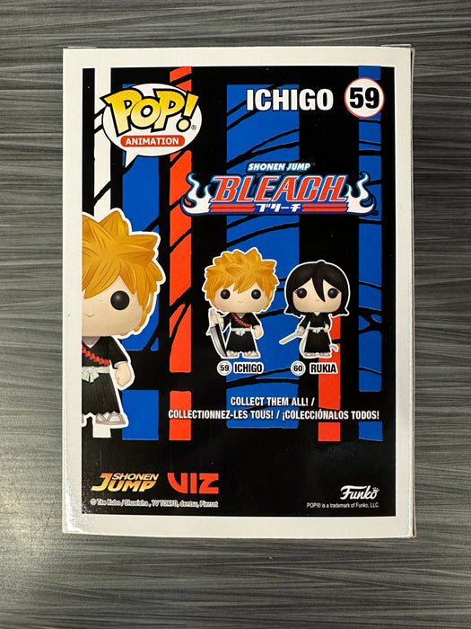 Funko POP! Animation: Bleach - Ichigo (Signed/Johnny Yong Bosch/JSA)(Damaged Box) #59