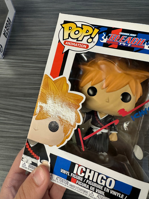 Funko POP! Animation: Bleach - Ichigo (Signed/Johnny Yong Bosch/JSA)(Damaged Box) #59