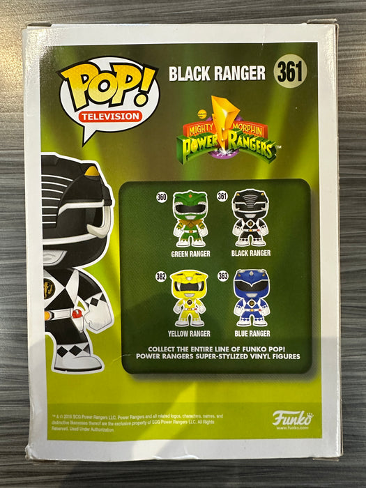 Funko POP! Television: Power Rangers - Black Ranger (Damaged Box)  #361
